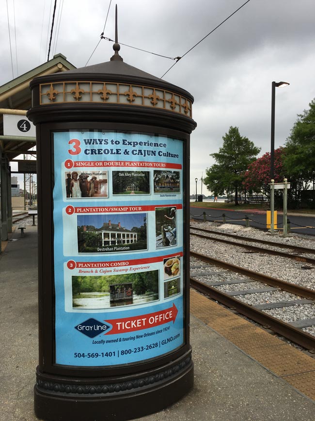 Gray Line tours kiosk poster