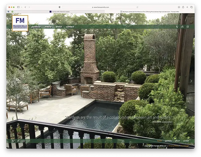 Fransen Mills website homepage screenshot