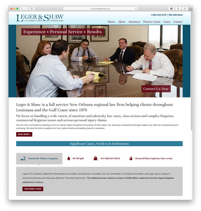 Leger & Shaw website