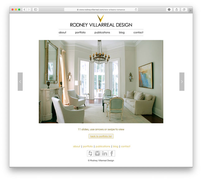 Rodney Villerreal Design website